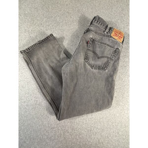 Levis 550 Jeans 38x34 Faded Black Distressed Relaxed Fit Grunge Denim